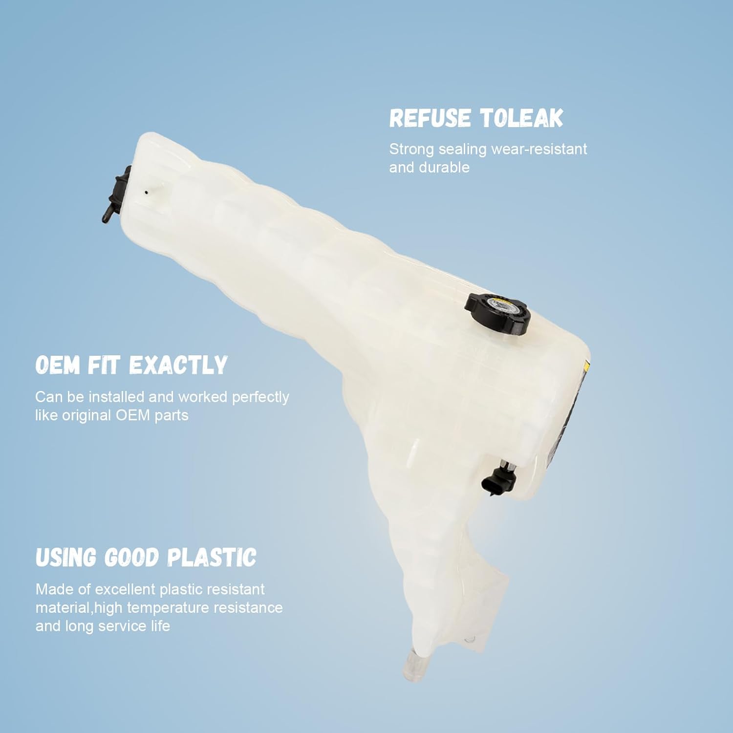 DR104002 Coolant Tank Reservoir Compatible with 2013-2020 Peterbilt 579 Kenworth T680 T880 Replace CP23700